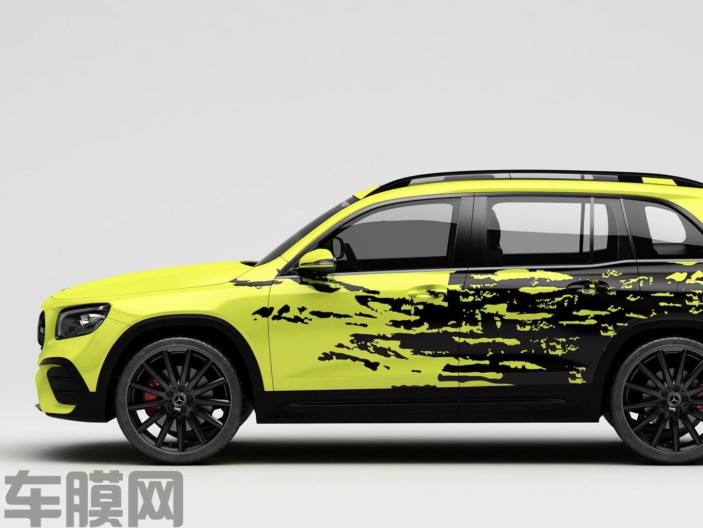 奔驰GLC 定制系列黄黑点缀 效果图