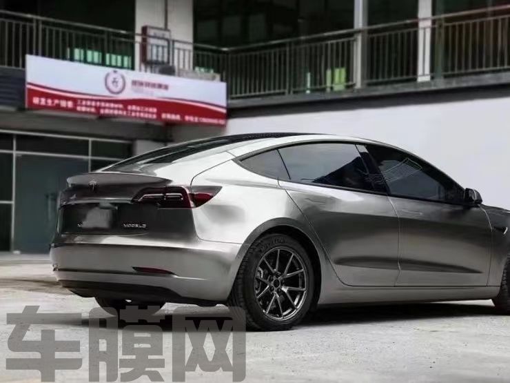 特斯拉Model3 液态金属银改色膜 效果图