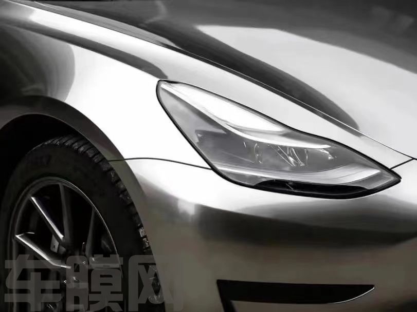 特斯拉Model3 液态金属银改色膜 效果图