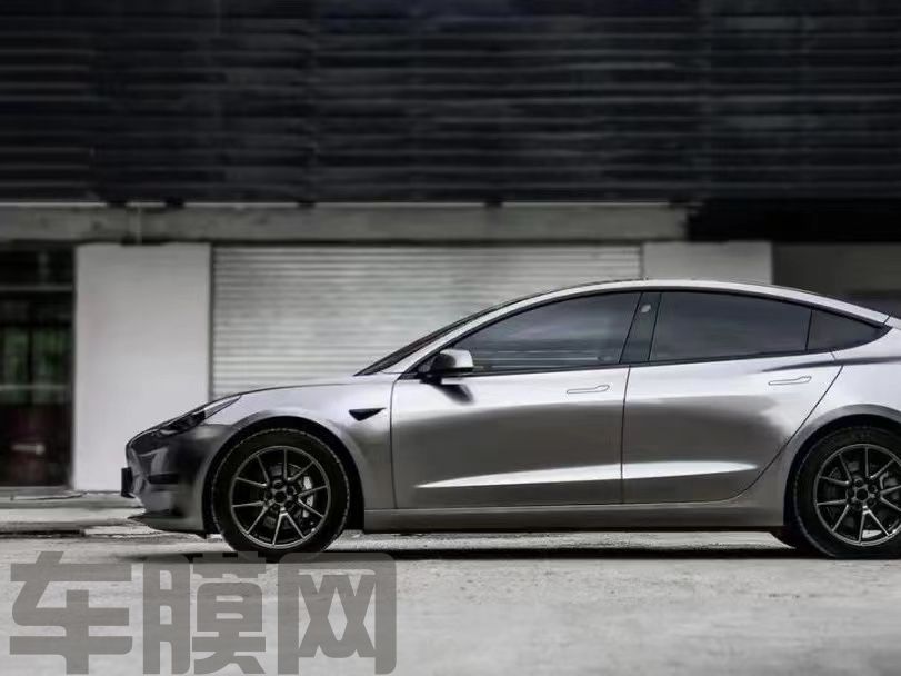 特斯拉Model3 液态金属银改色膜 效果图