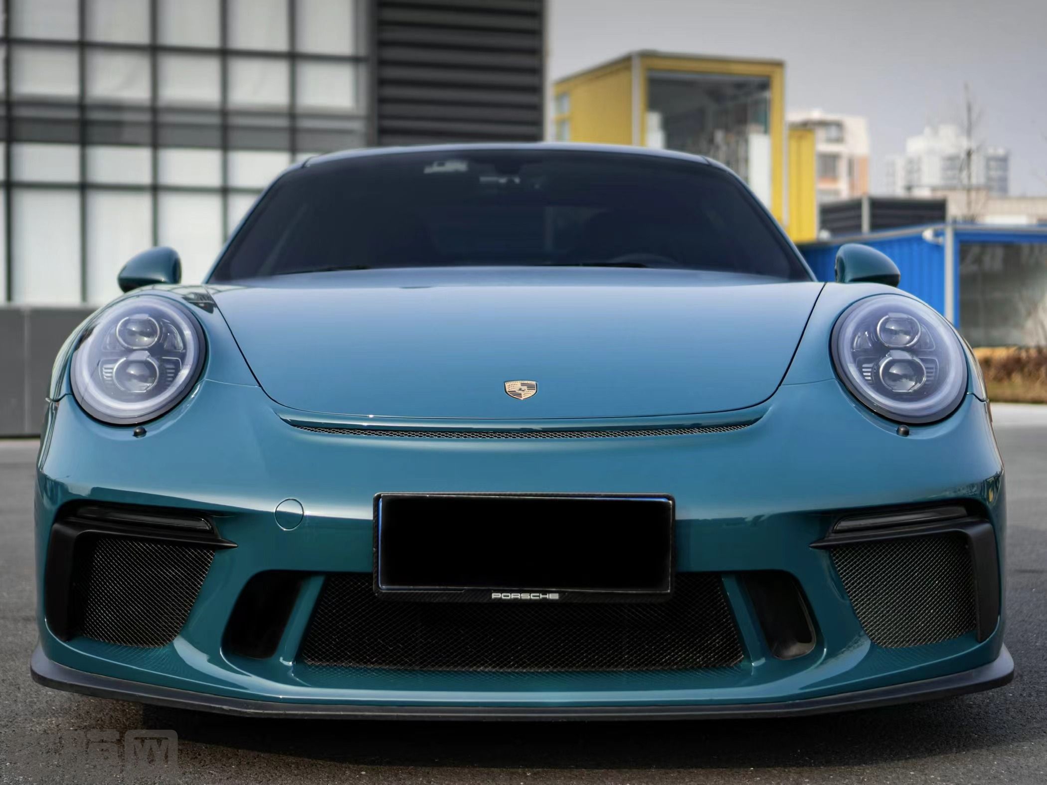 保时捷911 GT3 地狱绿改色膜 效果图