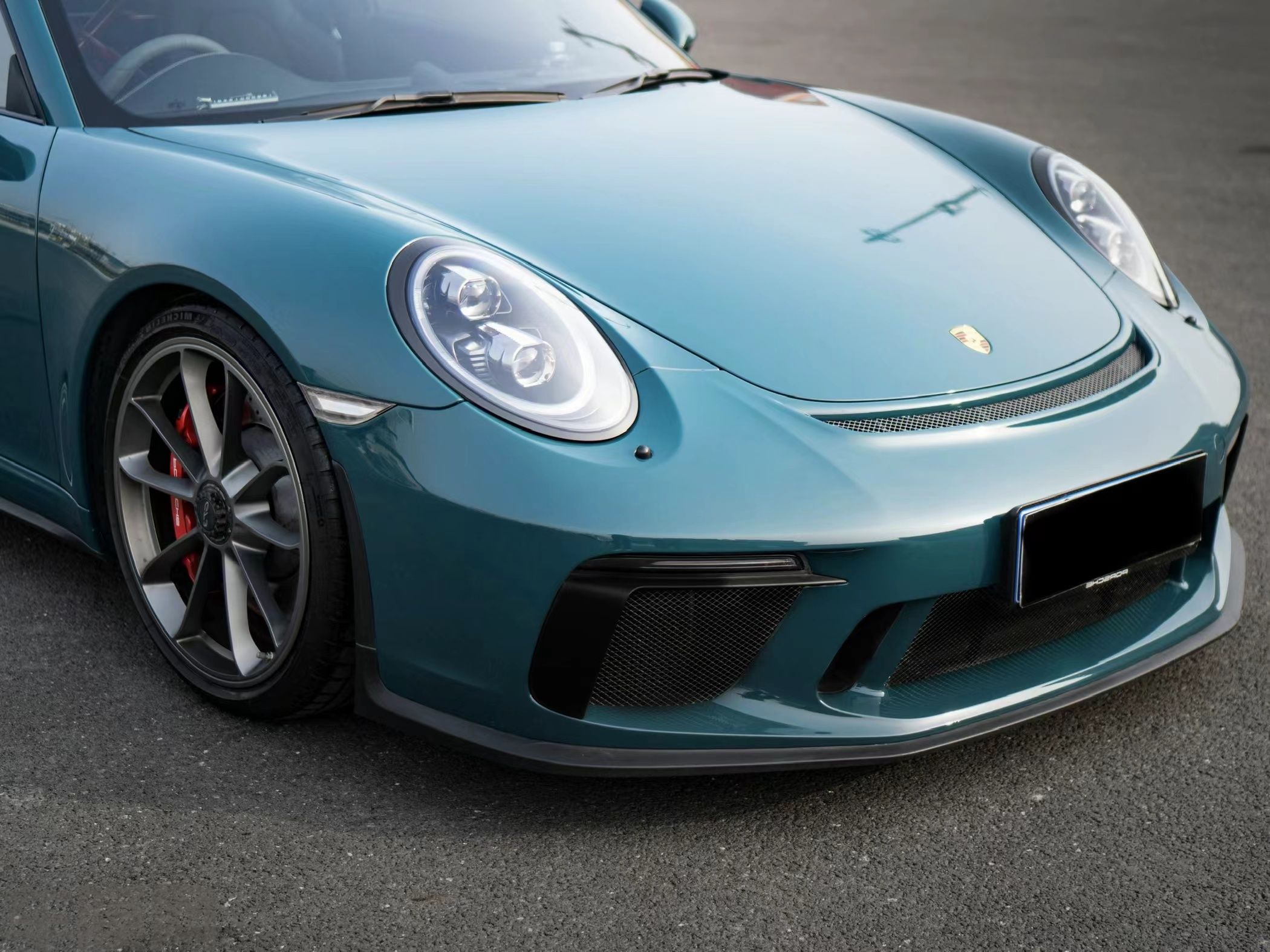 保时捷911 GT3 地狱绿改色膜 效果图