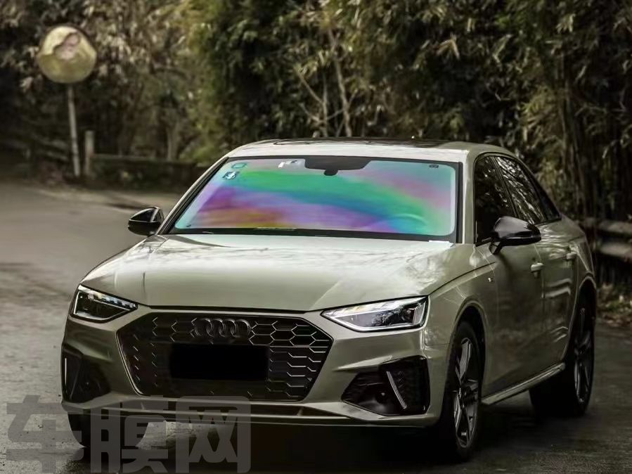 奥迪A4L 卡其绿改色膜 效果图