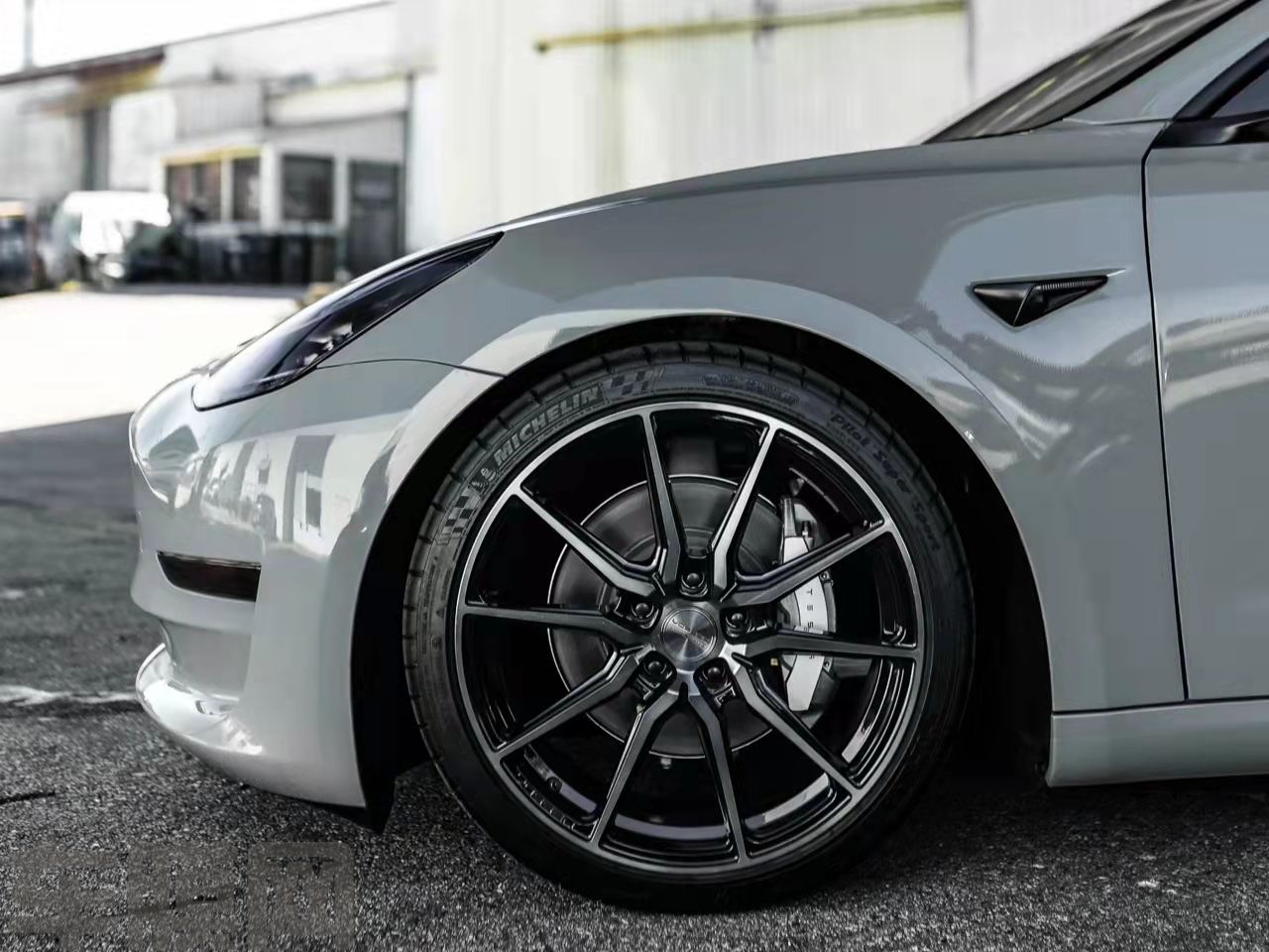 特斯拉Model 3 高亮纳多灰改色膜 效果图