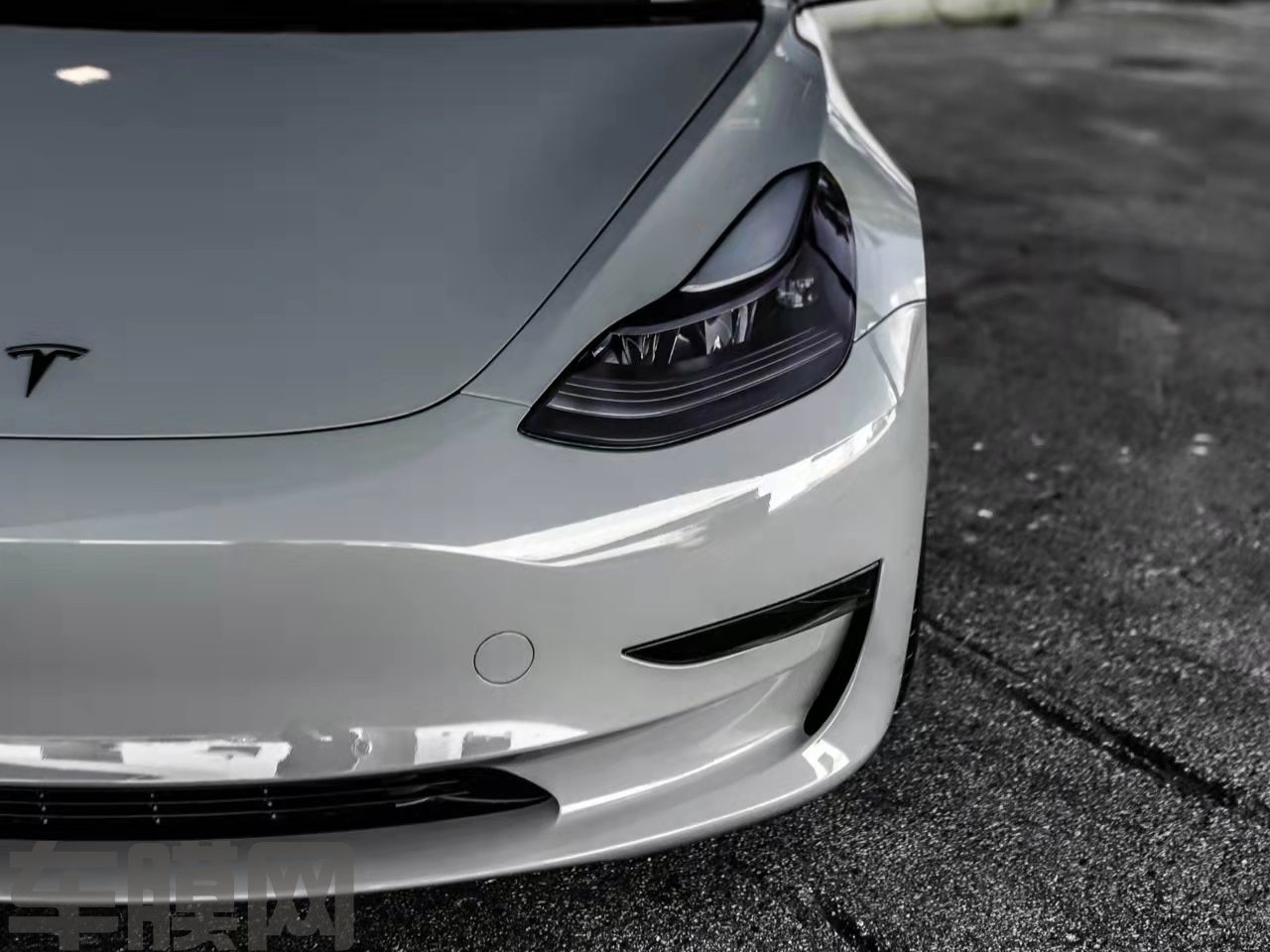 特斯拉Model 3 高亮纳多灰改色膜 效果图