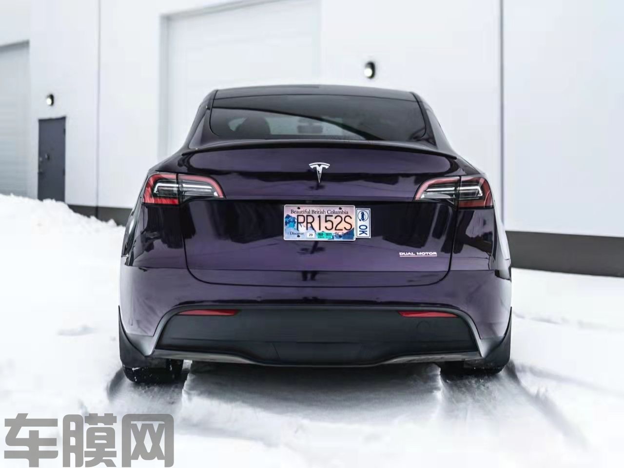 特斯拉Model Y 午夜紫改色膜 效果图