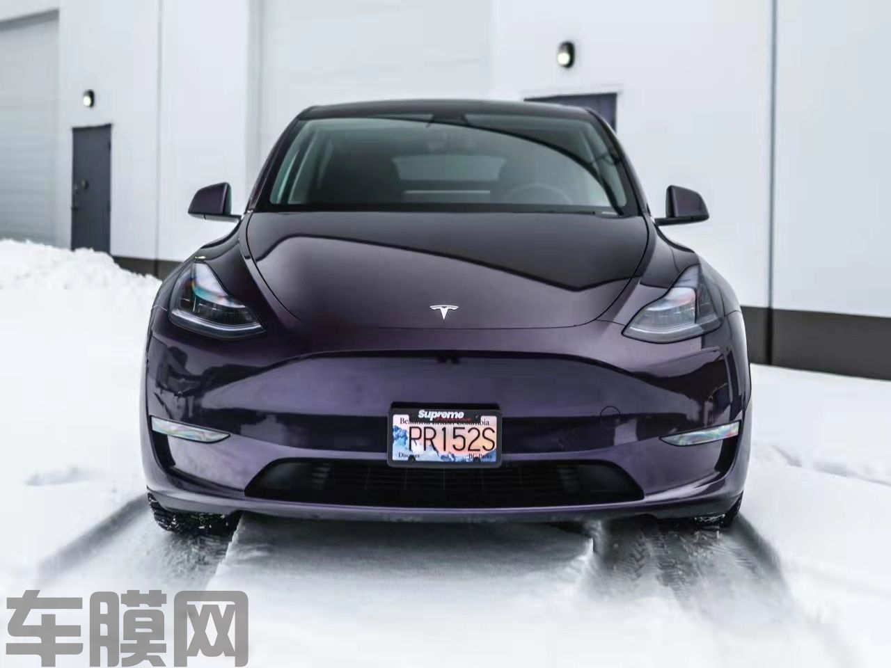 特斯拉Model Y 午夜紫改色膜 效果图