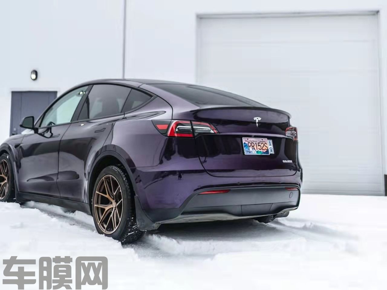 特斯拉Model Y 午夜紫改色膜 效果图