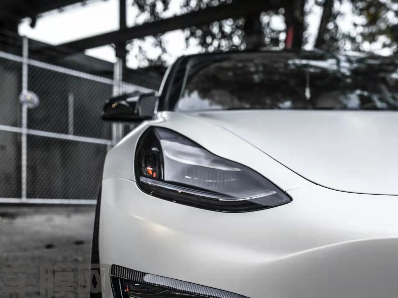 特斯拉Model Y 陶瓷珍珠白改色膜 效果图