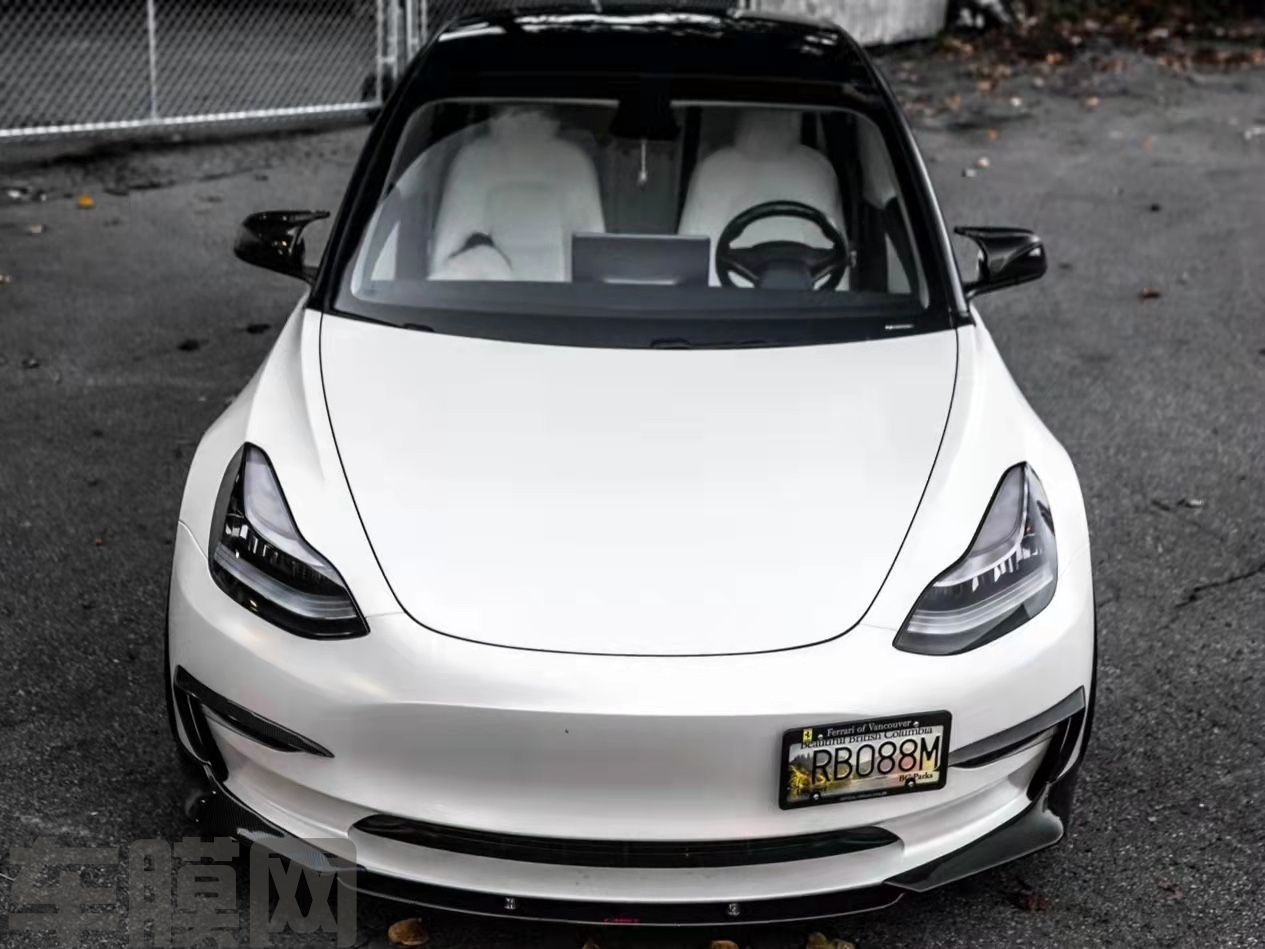 特斯拉Model Y 陶瓷珍珠白改色膜 效果图