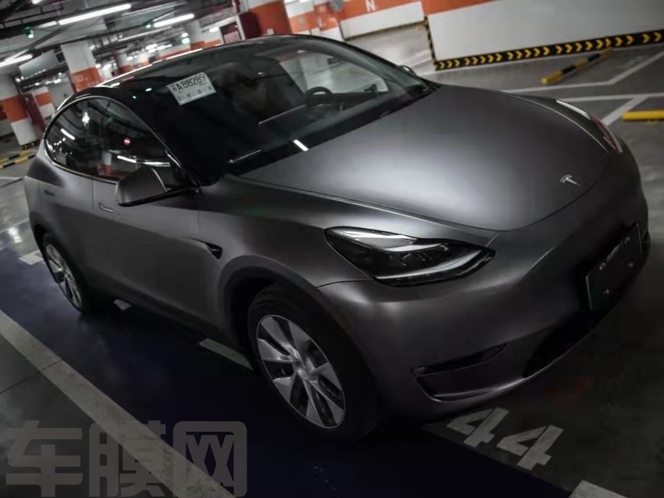 特斯拉Model 3 AMG山灰改色膜 效果图