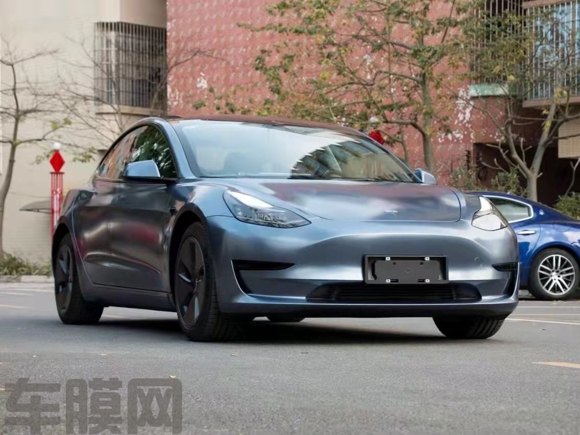 特斯拉Model3 电光风暴蓝改色膜 效果图