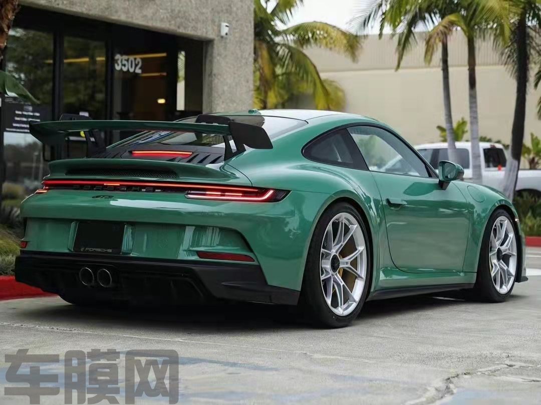 保时捷 922 GT3 复古绿改色膜 效果图