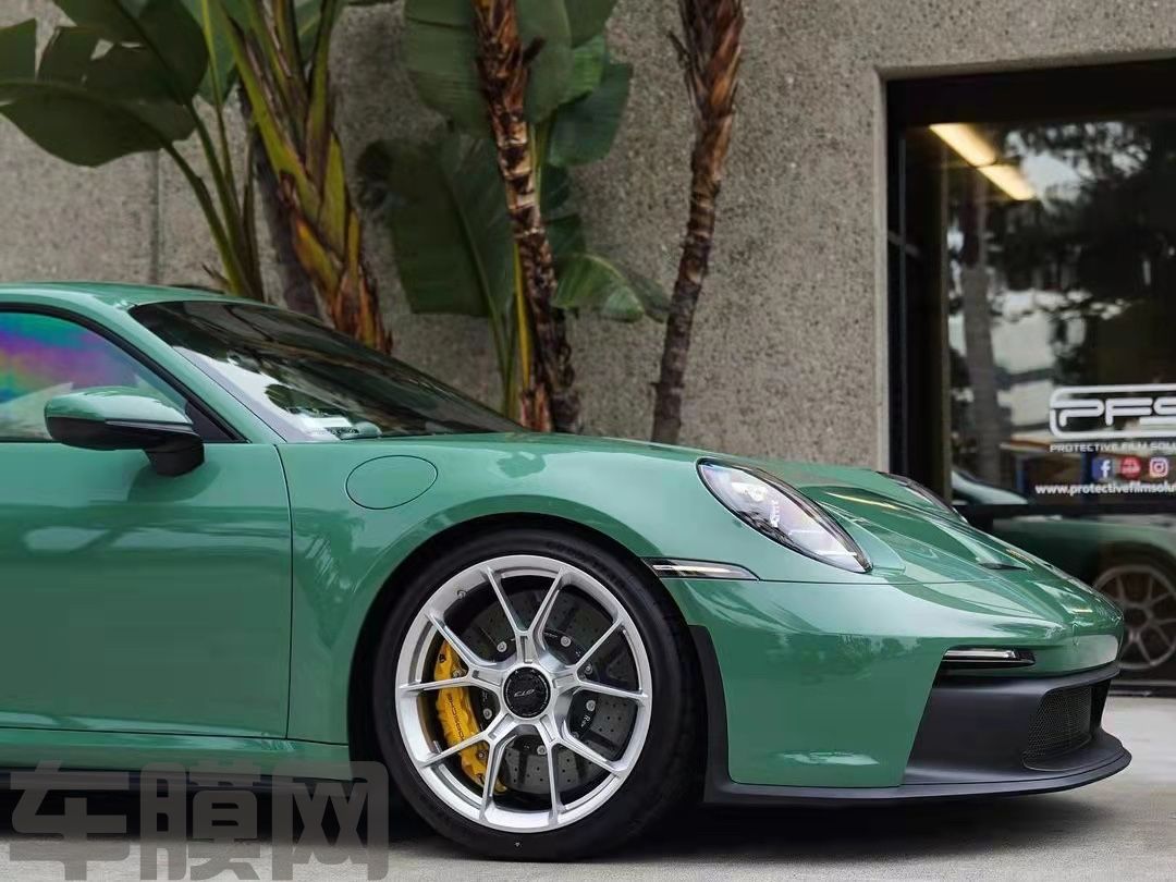 保时捷 922 GT3 复古绿改色膜 效果图