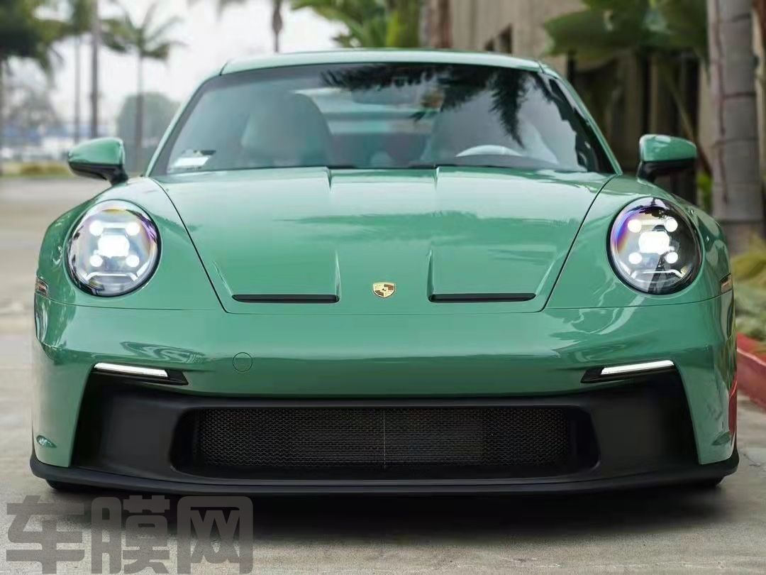 保时捷 922 GT3 复古绿改色膜 效果图