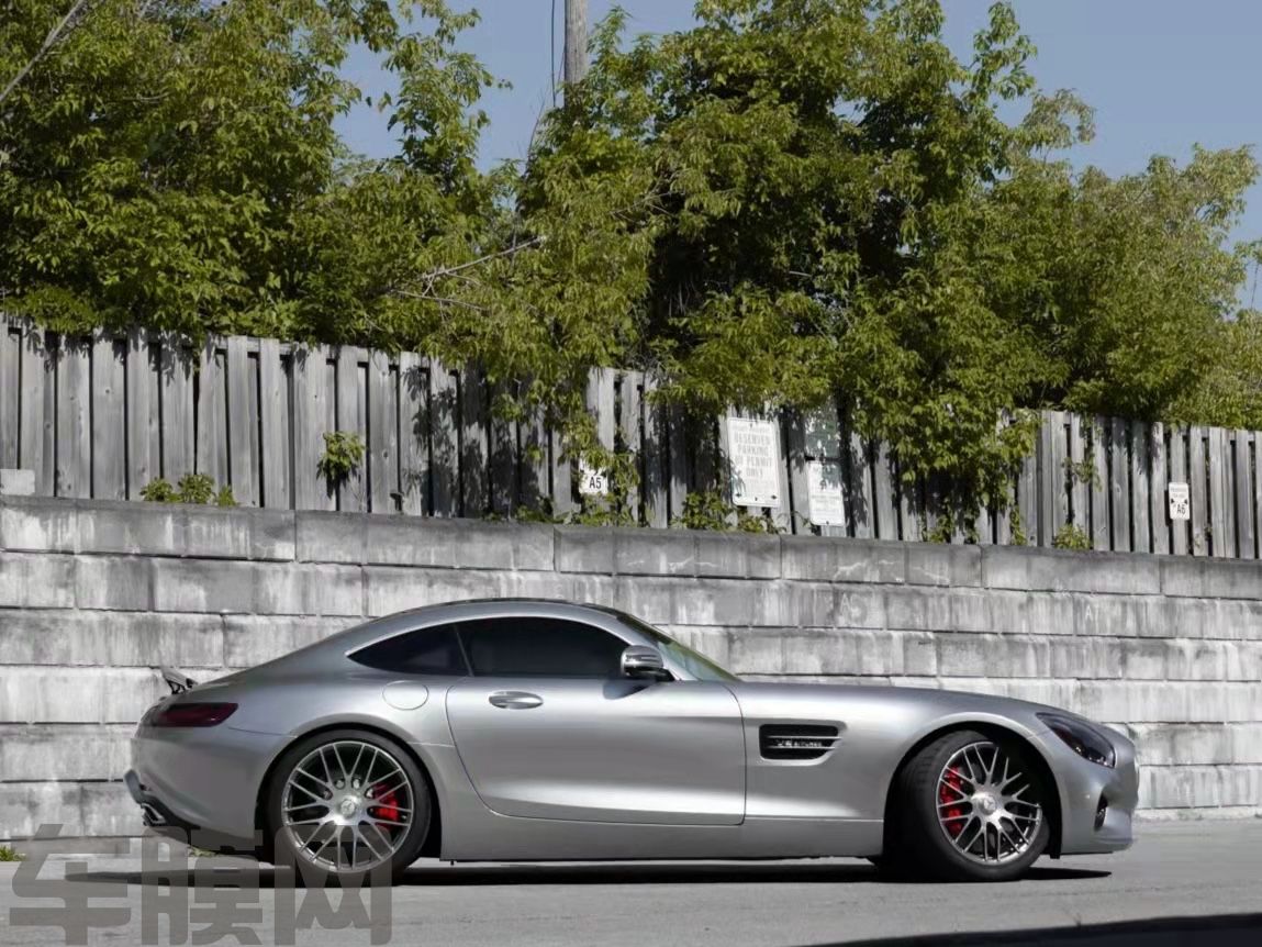 奔驰AMG GTS 液态金属GT银改色膜 效果图