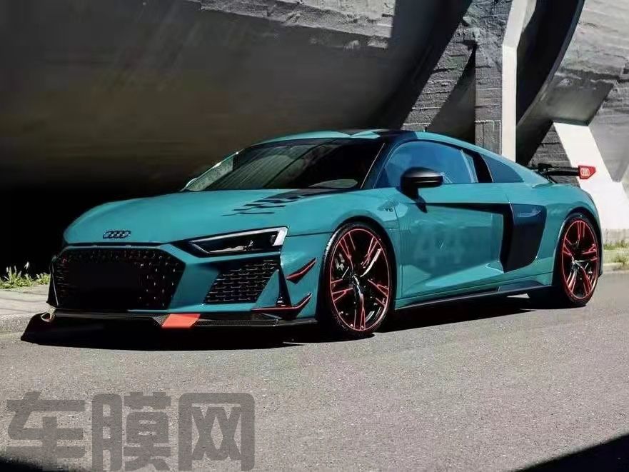 奥迪R8 地狱绿改色膜 效果图