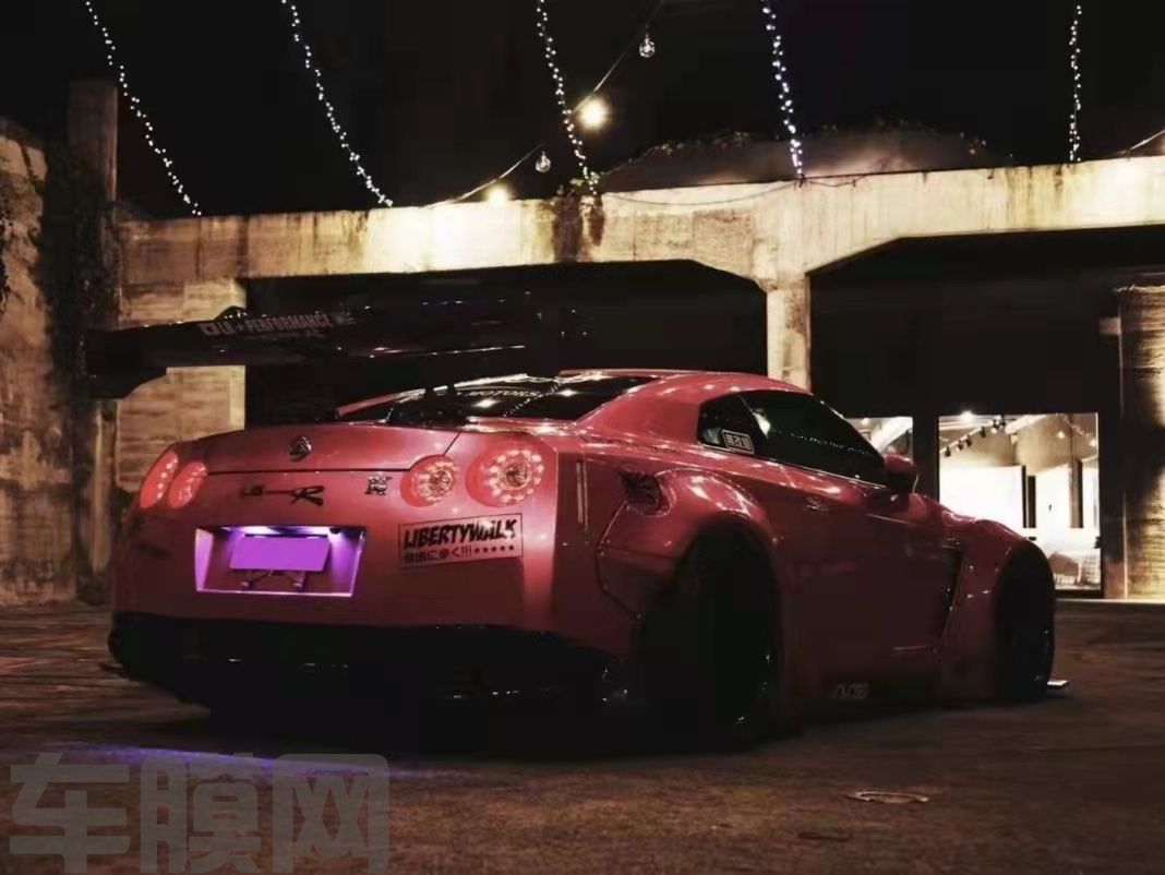 日产GTR 深贝壳粉改色膜 效果图