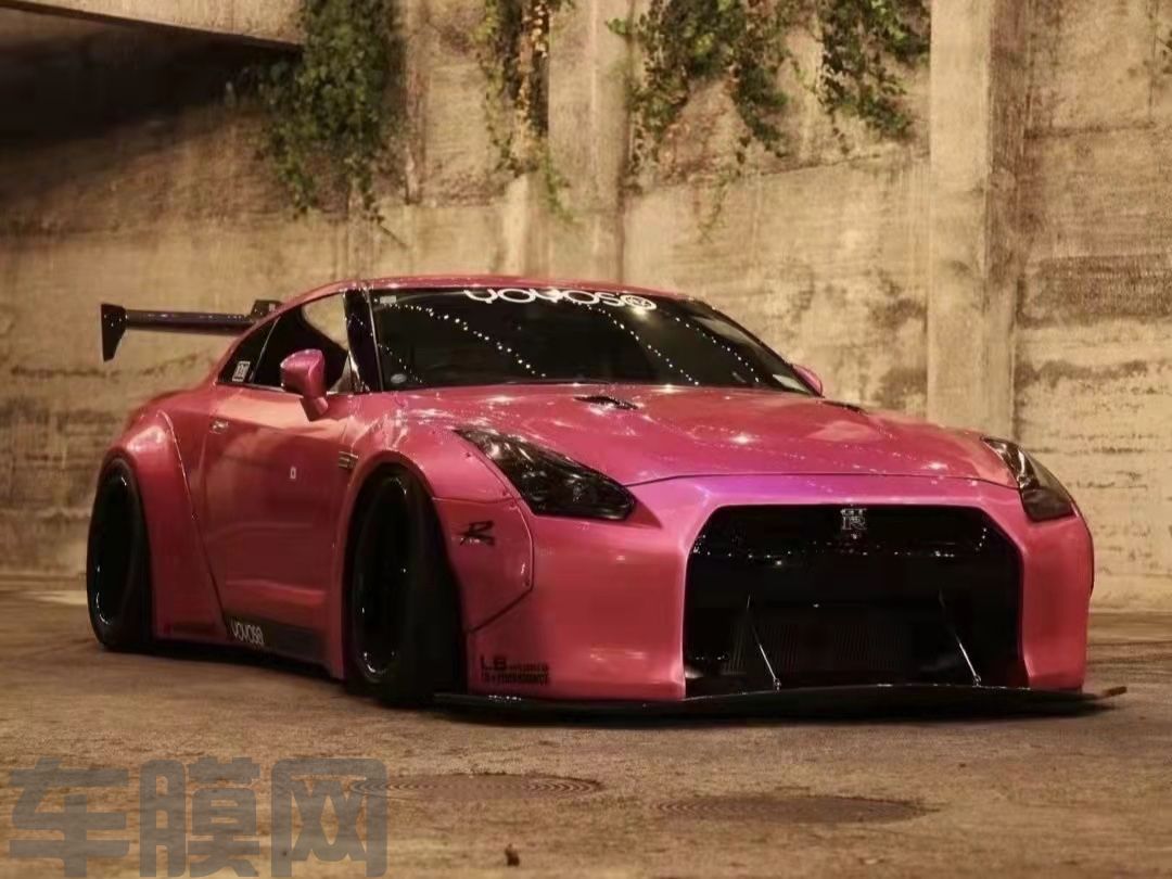 日产GTR 深贝壳粉改色膜 效果图