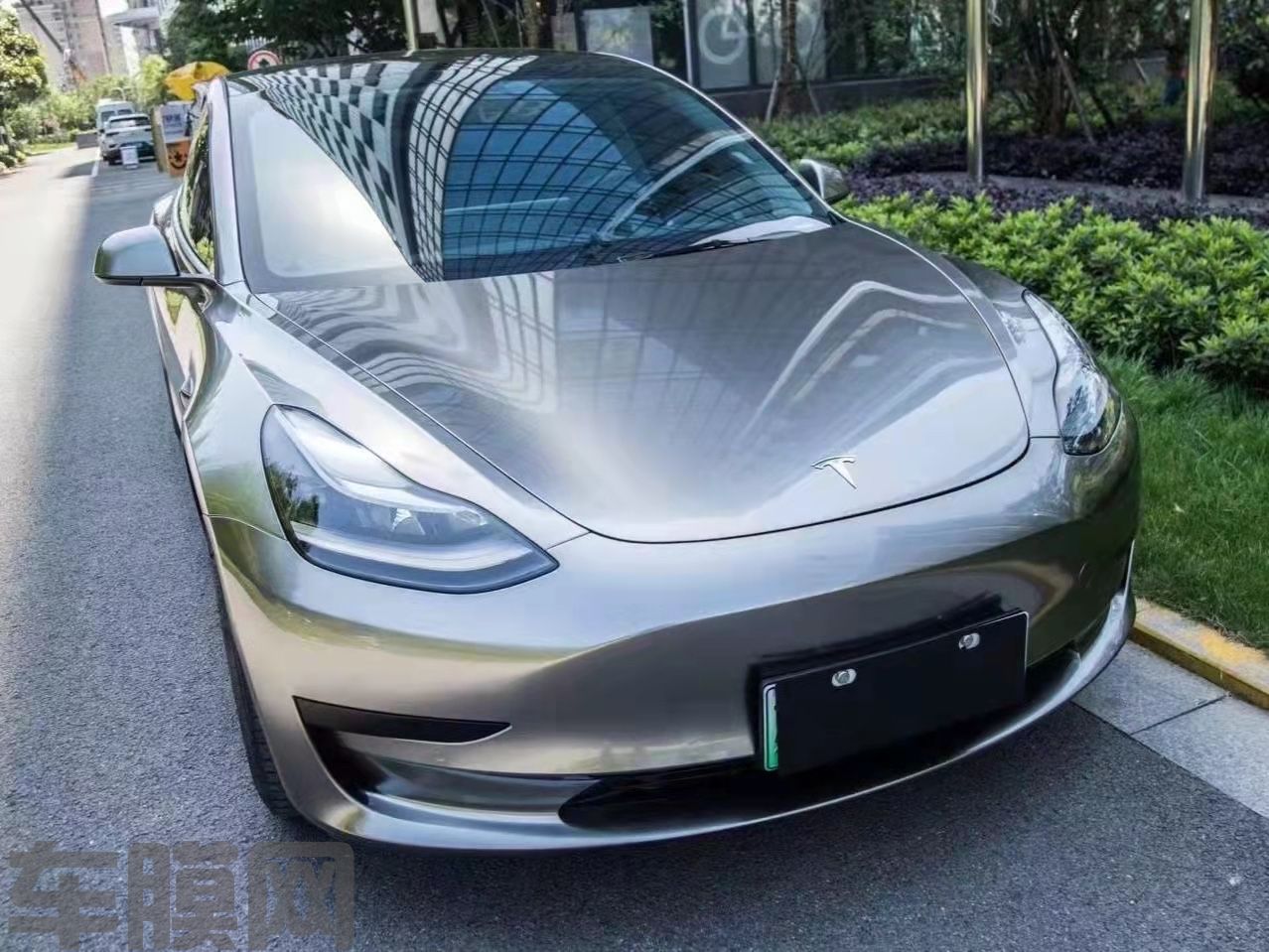特斯拉Model 3 液态金属银改色膜 效果图