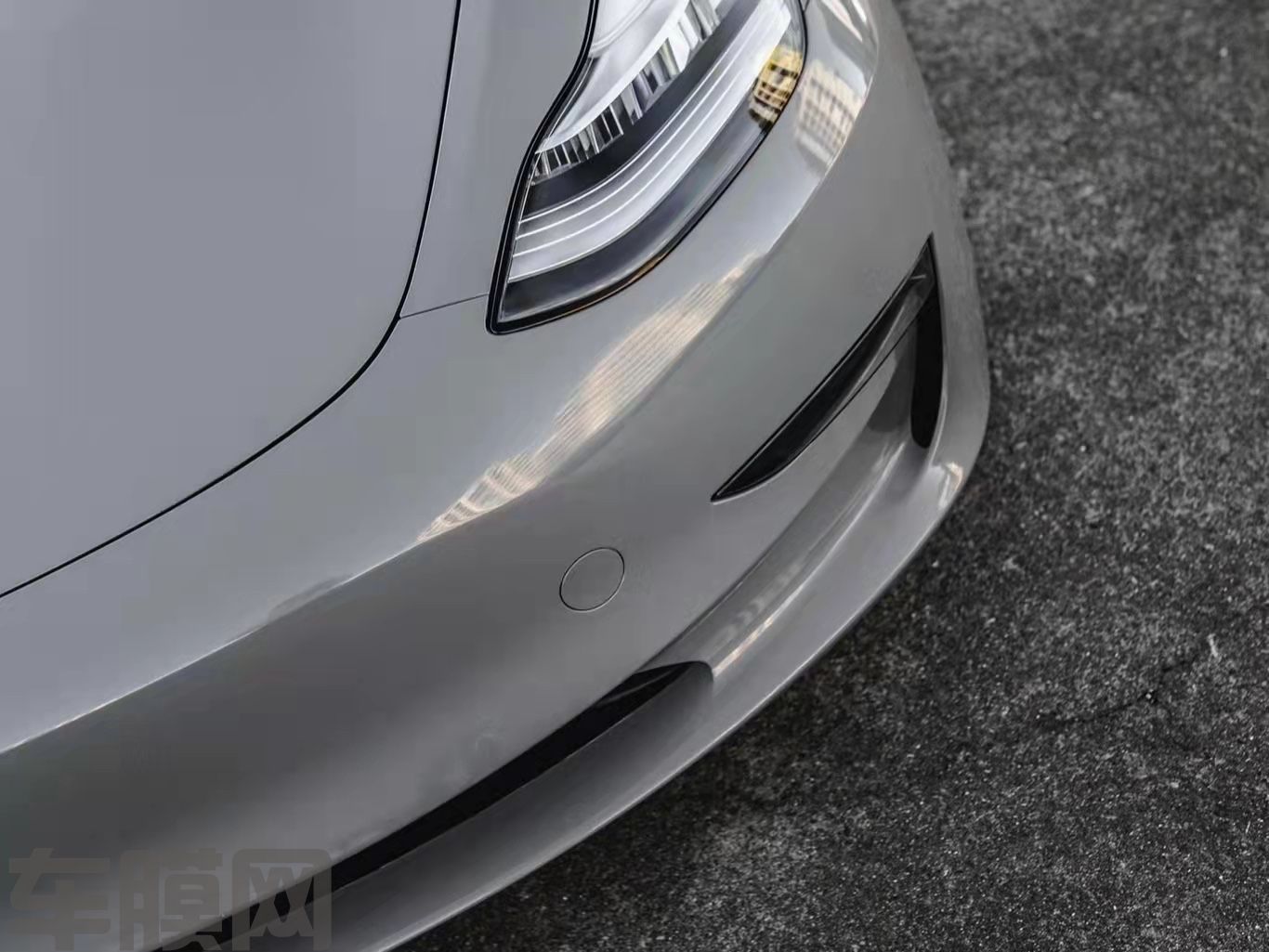 特斯拉Model 3 亮纳多灰改色膜 效果图