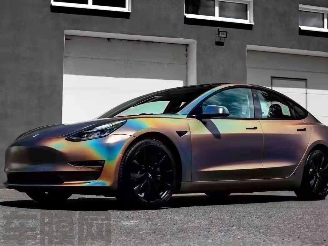 特斯拉Model3 锦绣灰改色膜 效果图