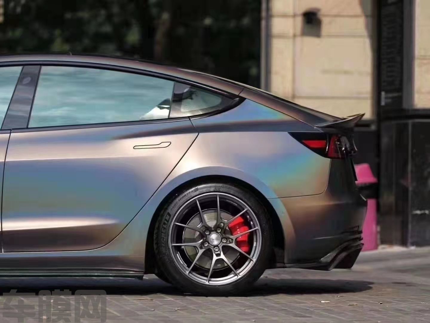 特斯拉Model3 锦绣灰改色膜 效果图