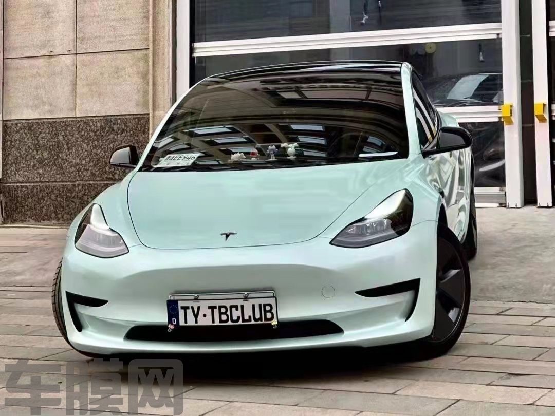 特斯拉Model3 马卡龙改色膜 效果图