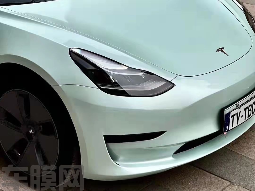 特斯拉Model3 马卡龙改色膜 效果图
