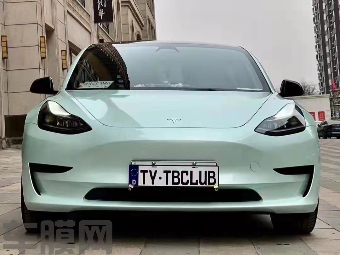特斯拉Model3 马卡龙改色膜 效果图