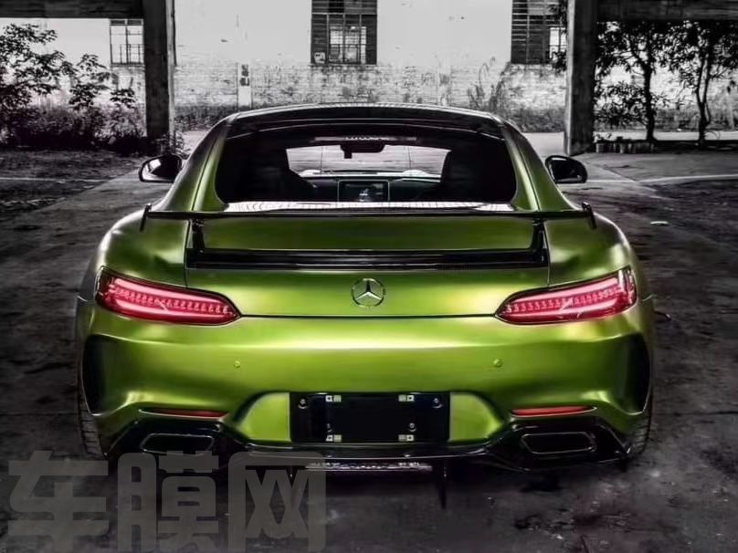 奔驰AMG 电光金属柠檬绿改色膜 效果图