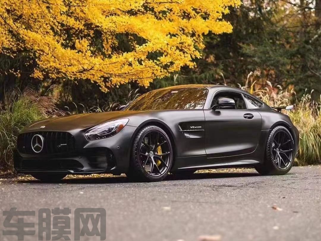 奔驰AMG GT 陶瓷黑改色膜 效果图
