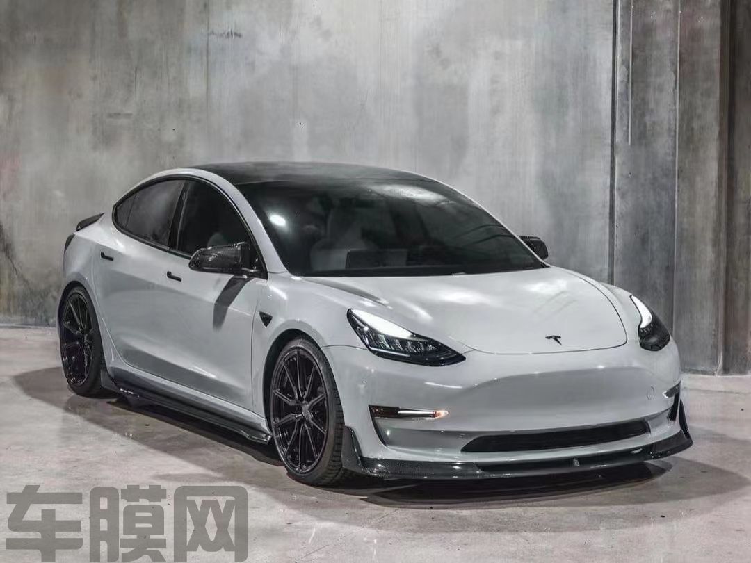 特斯拉Model 3 水晶纳多灰改色膜 效果图