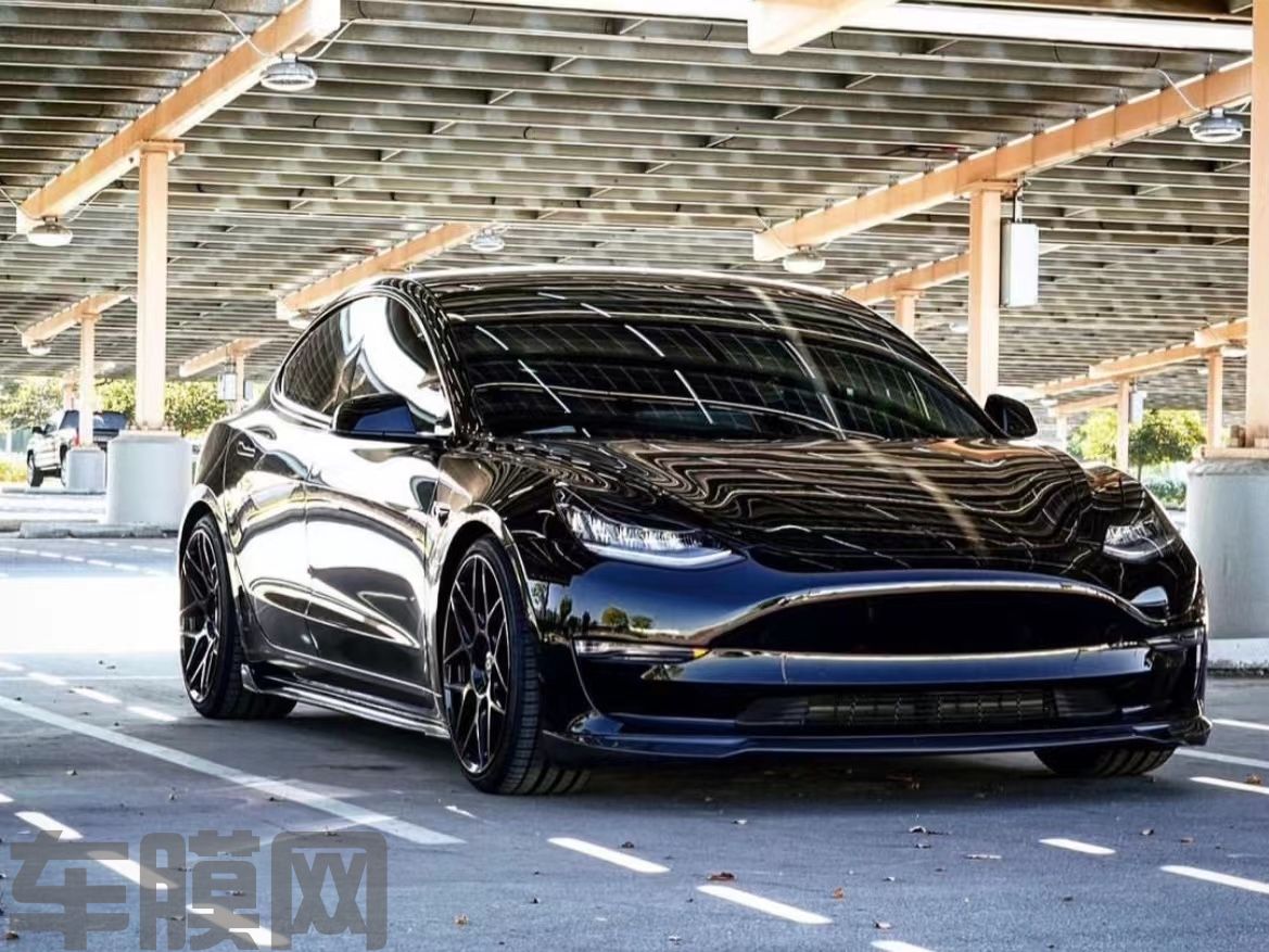 特斯拉 Model 3 黑武士改色膜 效果图