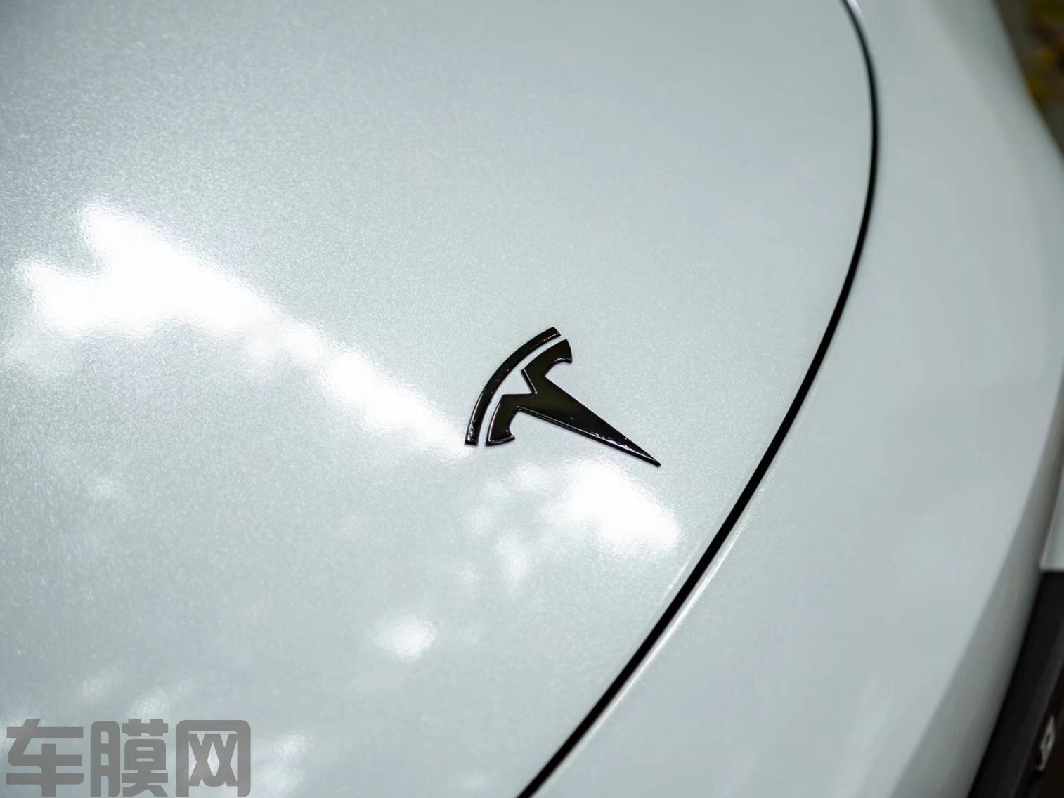 特斯拉Model 3 珠光白改色膜 效果图