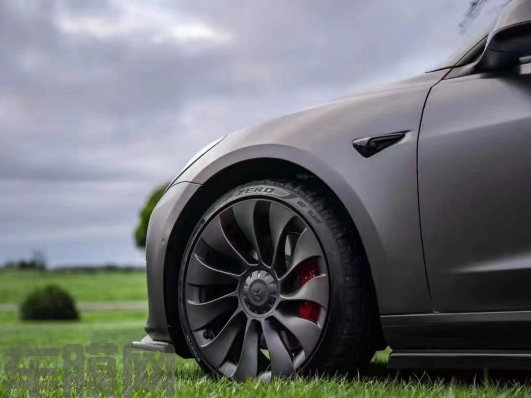 特斯拉Model 3 梦幻岩石灰改色膜 效果图