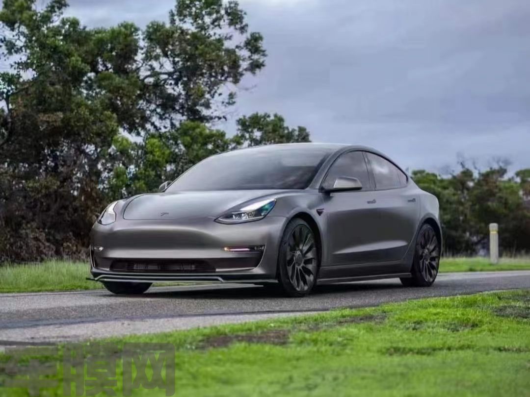 特斯拉Model 3 梦幻岩石灰改色膜 效果图