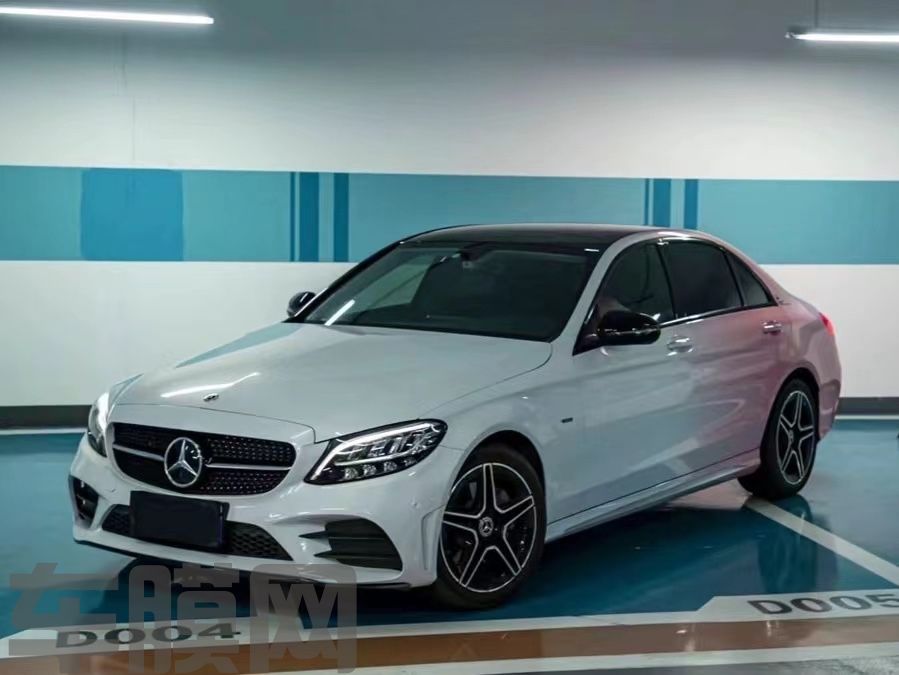 奔驰C260L 白粉渐变改色膜 效果图