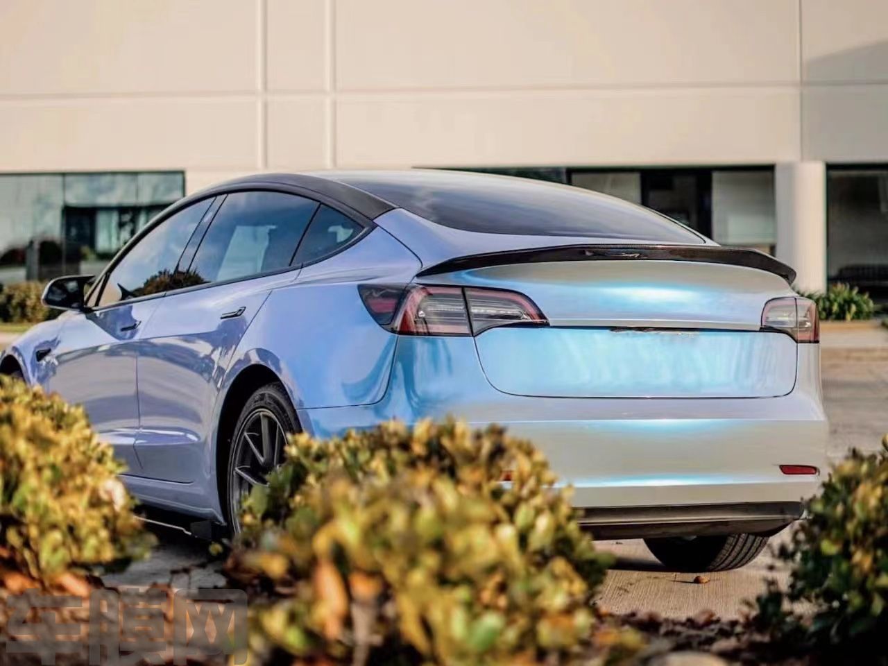 特斯拉Model Y 极光绿改色膜 效果图