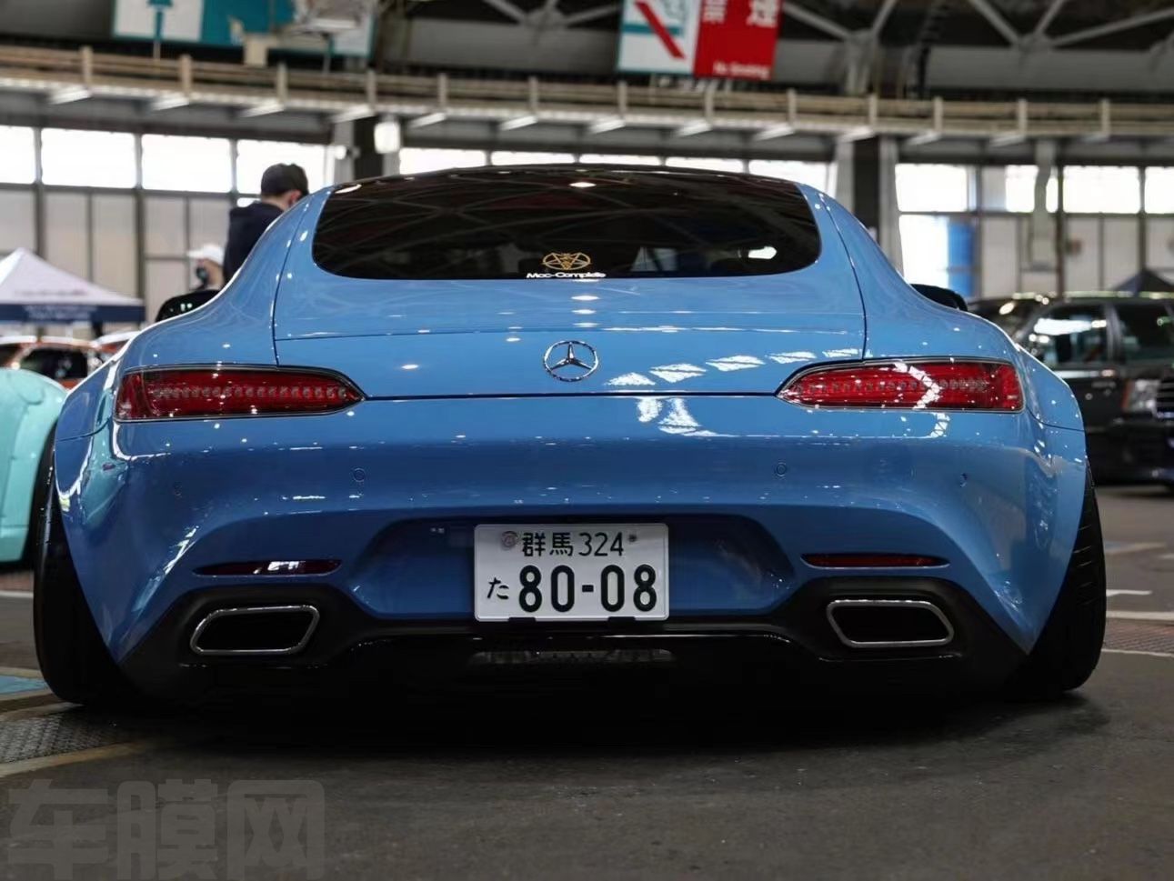 奔驰AMG GT 瓷器蓝改色膜 效果图