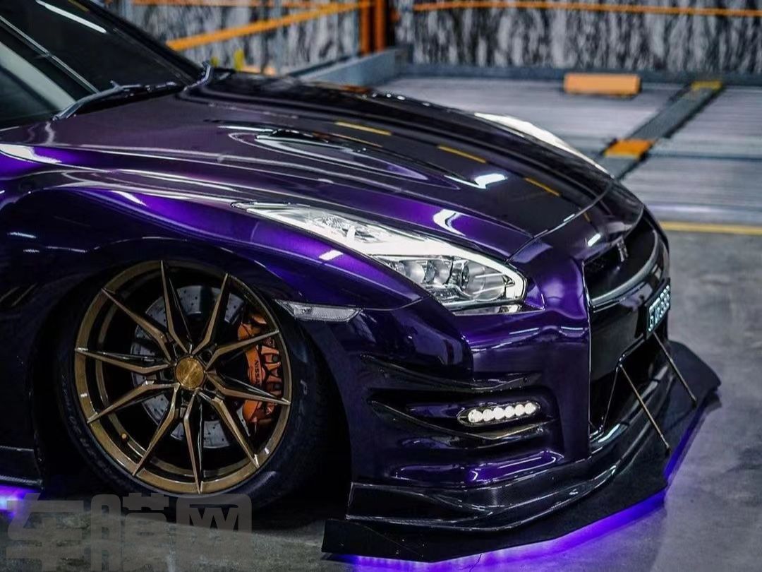 日产GT-R 金属午夜紫改色膜 效果图