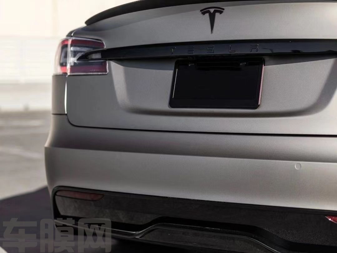 特斯拉Model S 木炭灰改色膜 效果图