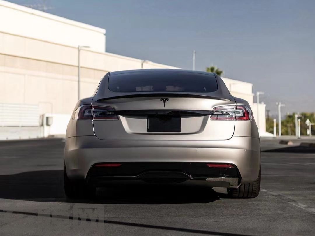 特斯拉Model S 木炭灰改色膜 效果图