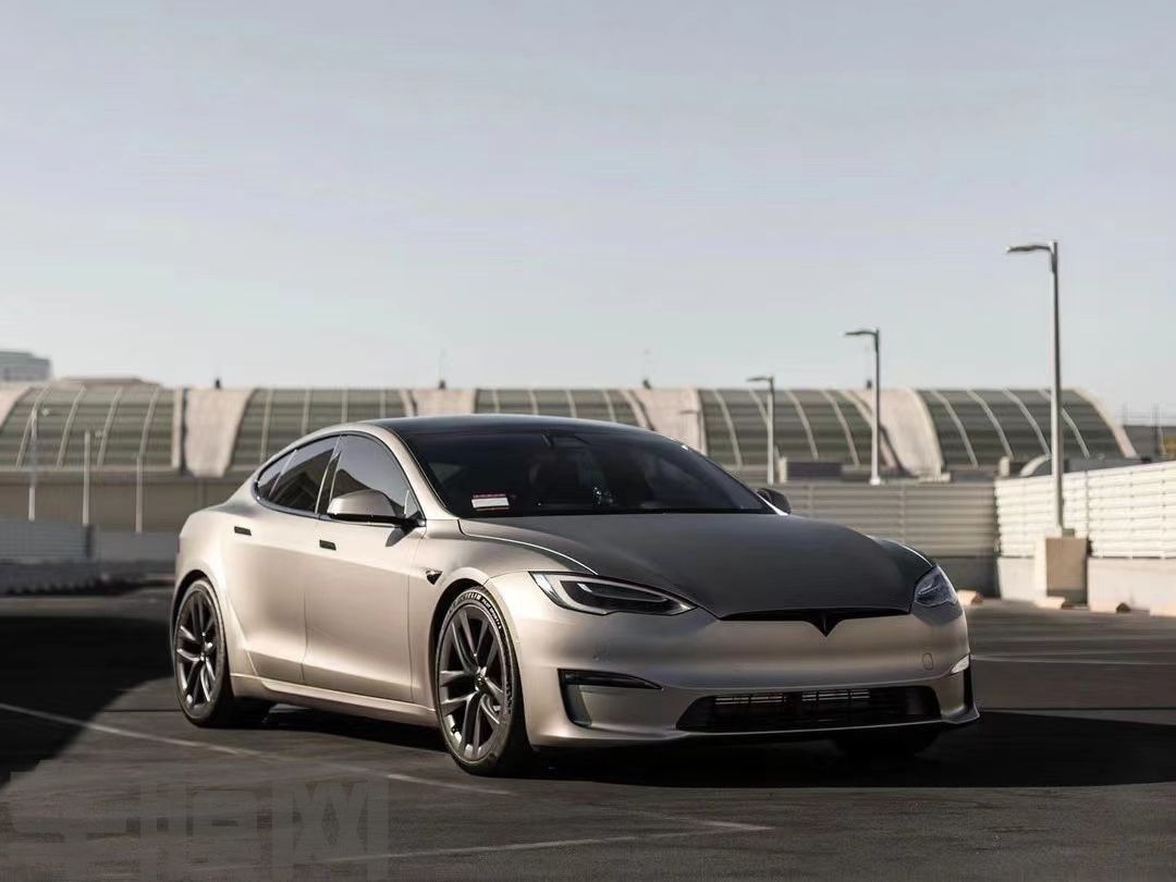 特斯拉Model S 木炭灰改色膜 效果图
