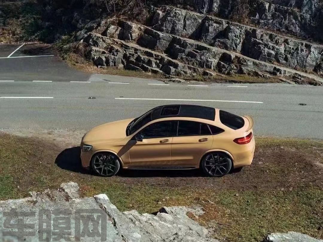 奔驰GLC AMG风暴黄改色膜 效果图