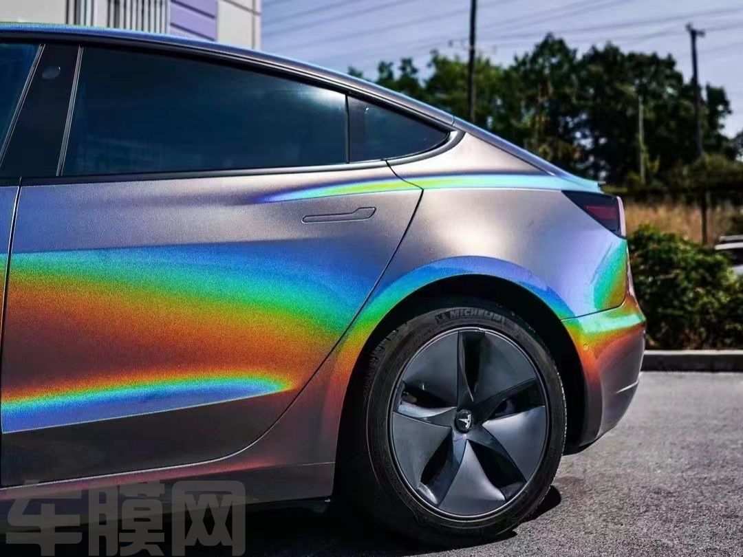特斯拉Model3 锦绣灰改色膜 效果图