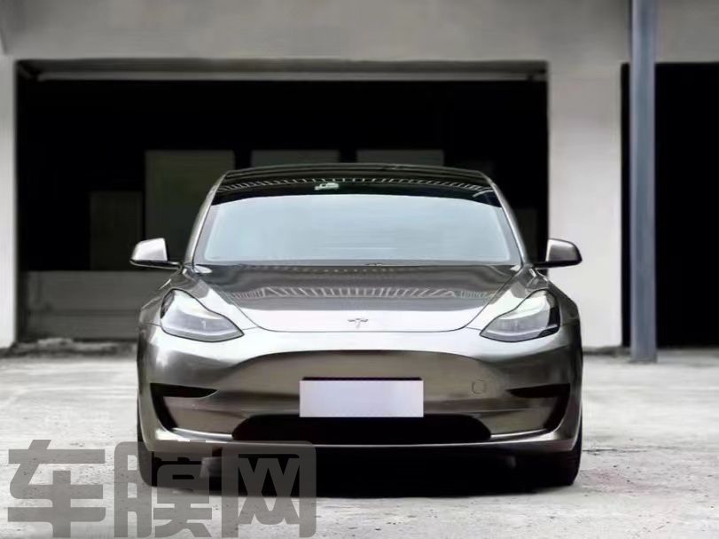 特斯拉Model3 液态金属深银改色膜 效果图
