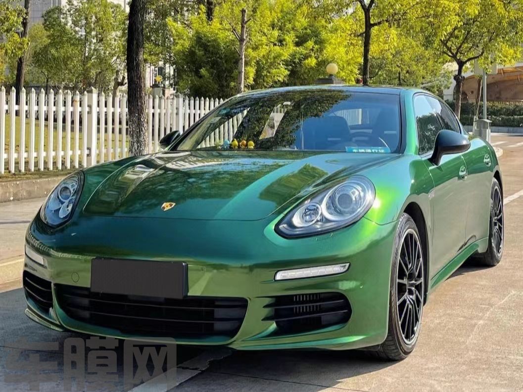 保时捷Panamera 索诺玛绿改色膜 效果图