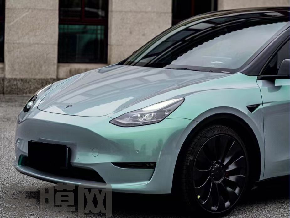 特斯拉Model Y 梦幻松石绿改色膜 效果图