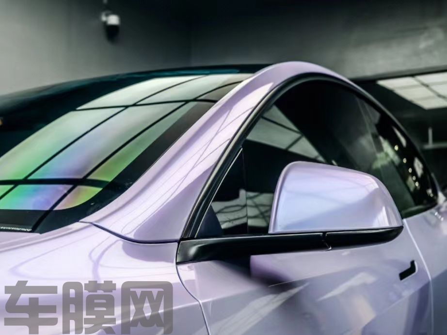 特斯拉Model Y 银幻紫改色膜 效果图